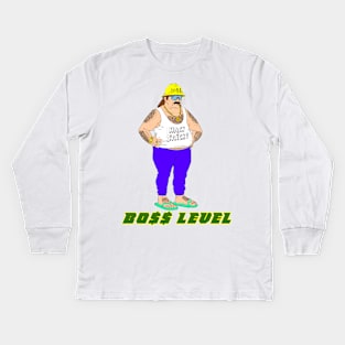 Boss Level Hack Kids Long Sleeve T-Shirt